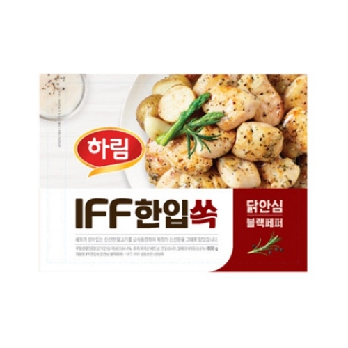 하림  IFF 한입쏙 닭안심 블랙페퍼 800g