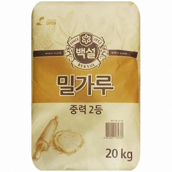 백설 중력 2등 밀가루 20kg