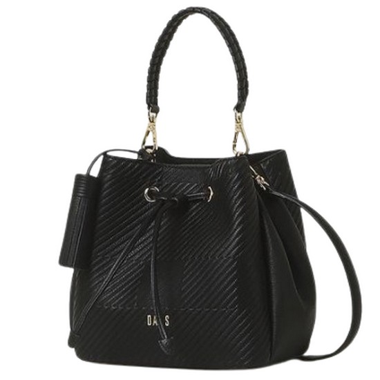 닥스 여성 하우스체크 경판 가죽 버킷백_DCBA2E413BK