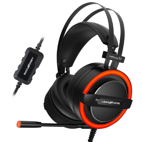 ABKO  CH713M ENC 가상 7.1 LED 진동 3D 멀티 플랫폼 게이밍 헤드셋