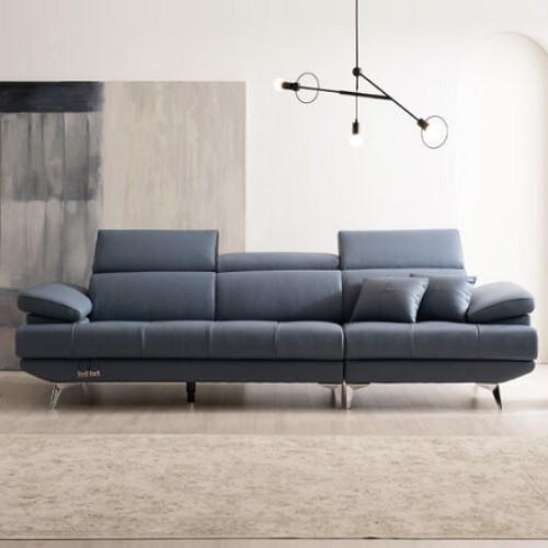 쉐우드가구 레스또 헤드틸팅 이태리 천연가죽 소파 3.5인용