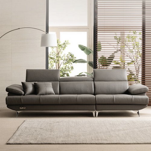 쉐우드가구 레스또 헤드틸팅 이태리 천연가죽 소파 4인용