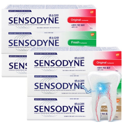 글락소스미스클라인 센소다인 오리지널 플러스 100g x 2개 + 후레쉬 100g x 2개 + 멀티케어 100g x 2개