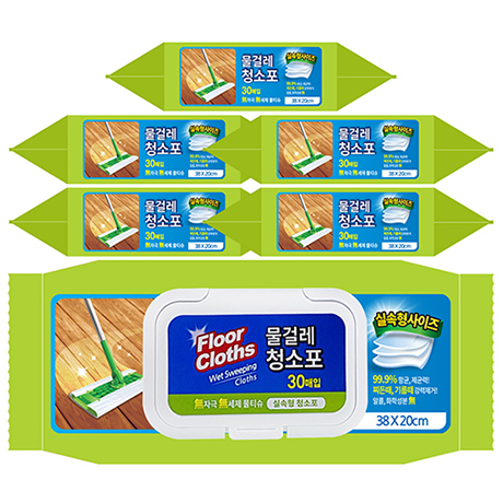 샤인  실속형 물걸레 청소포 대형 30매