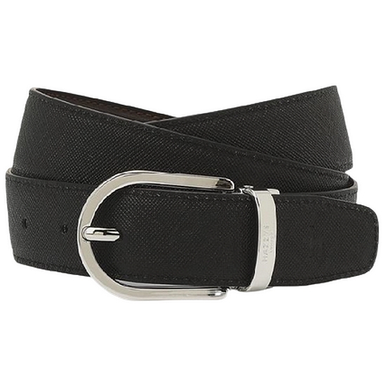헤지스 악세서리 남성 블랙 단색 소가죽 벨트 HJBE2E301BK