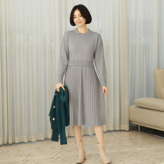 웬디즈갤러리 카나리아 울 니트 원피스 DOP104