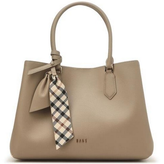 닥스 베이지 체크배색 소가죽 토트백_DCBA2E132I2