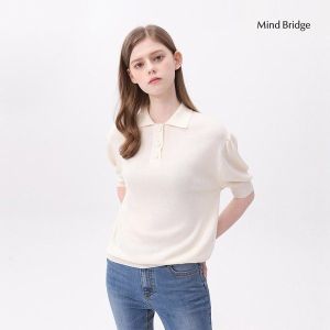 마인드브릿지 여퍼프소매카라니트 MVKT3202