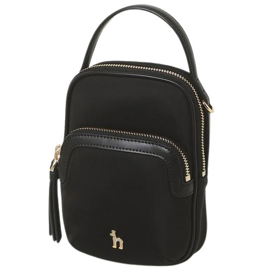 헤지스 여성 나일론 더블지퍼 큐빅장식 크로스 미니백_HIWA2E430