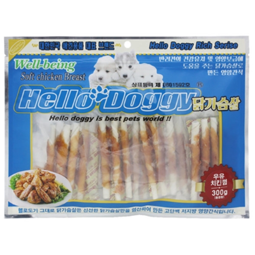헬로도기 치킨우유껌300g