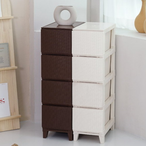 보노하우스 가든 라탄 서랍장 슬림형 5단