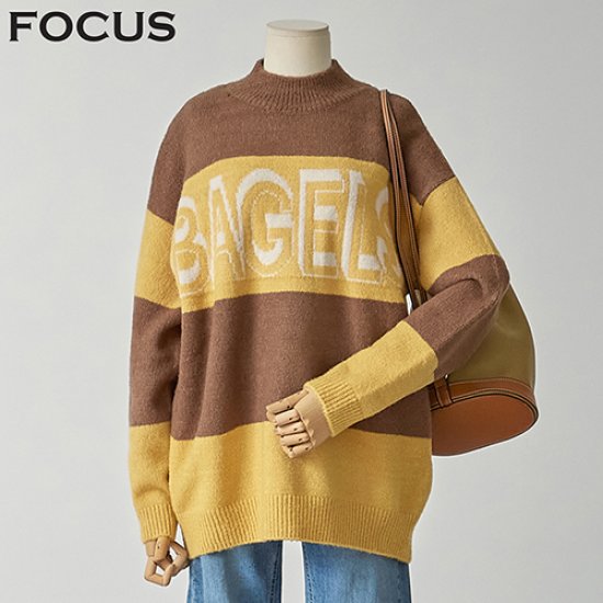 4CUS 베이글니트티셔츠 FW1K7KT0421