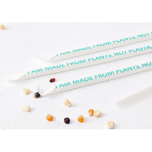 리그라운드  개별포장 아임낫플라스틱 화이트 일자 빨대 25cm