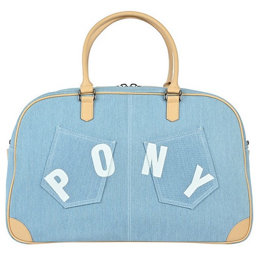 포니테일 투어걸 ENTAME 데님 보스턴백