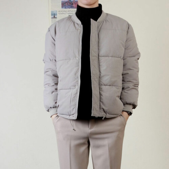 프랭키뉴욕 남자 숏패딩 겨울 점퍼 정장 남성 30대 오버핏 코디 발수코팅 화이트 베이지 그레이 아이보리_RT1FJK05