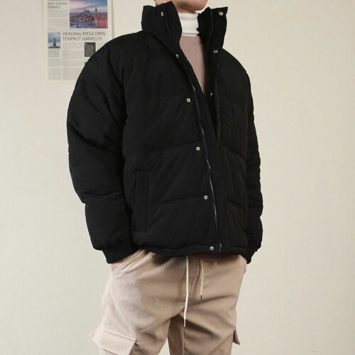 프랭키뉴욕 남자 숏패딩 하이넥 겨울 점퍼 정장 남성 30대 오버핏 코디 발수코팅 화이트 베이지 그레이 아이보리_RT1FJK06