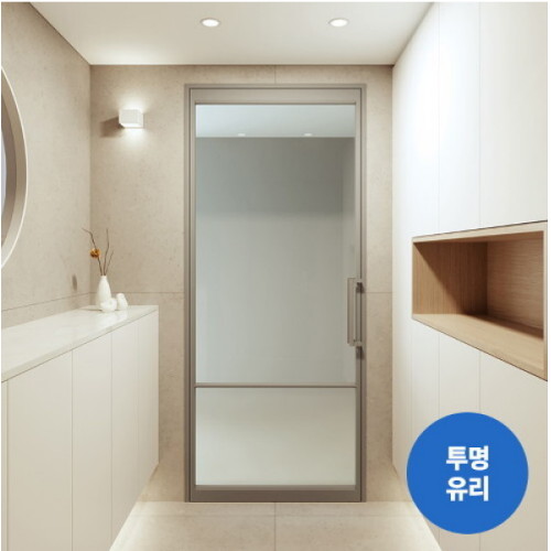 리바트  키친 알파 외도어형 스윙 투명유리 중문