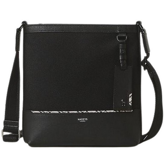 헤지스 남성 체크라인 크로스백_HJBA2E061BK