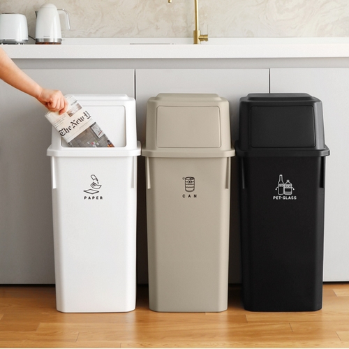 네이쳐리빙  모노블 더길어진 재활용 분리수거함 60L