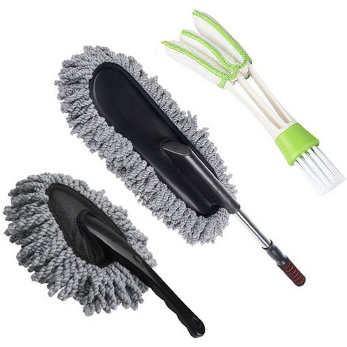 브이원 차량용 먼지털이개 세트 + 틈새 솔