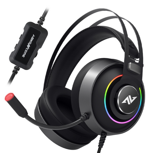 ABKO  B719M ENC 가상 7.1 RGB 스펙트럼 진동 3D 멀티 플랫폼 게이밍 헤드셋