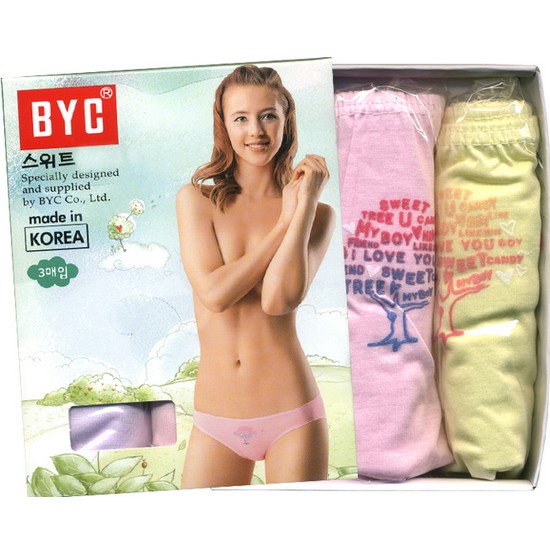  BYC 스위트 면삼각팬티 3매입_BYL7327