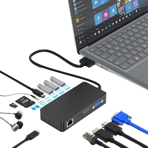 ROCKETEK  Surface Laptop Dock (12포트/USB 3.0 Type C & Mini DP)