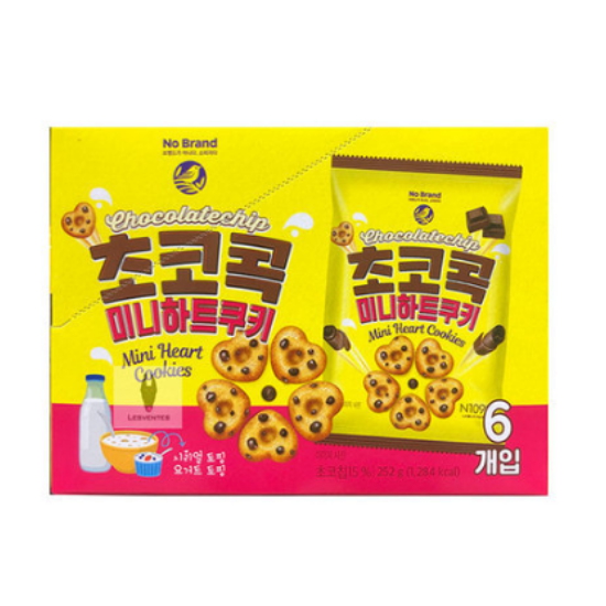 오리온  노브랜드 초코콕 미니하트쿠키 252g x 3개