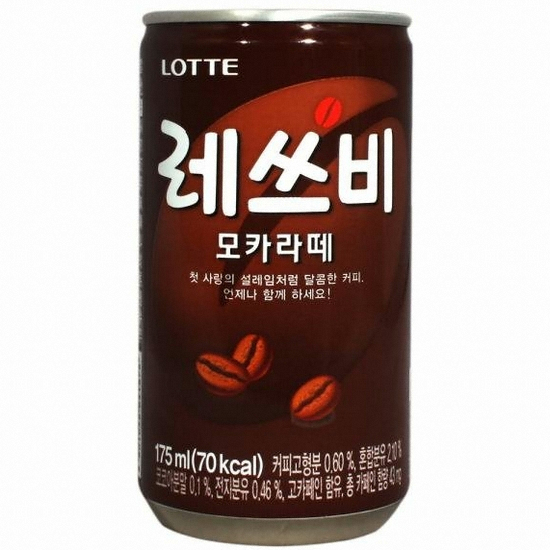 롯데칠성음료 레쓰비 모카라떼 175ml