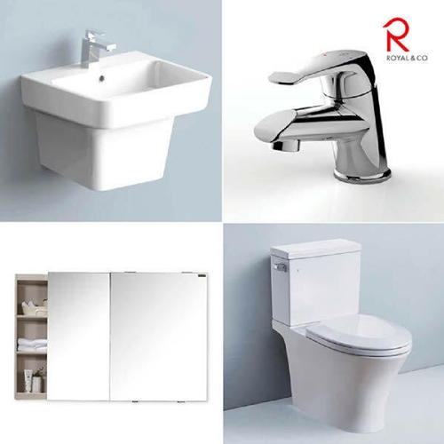 로얄앤컴퍼니  로얄R 양변기+세면기+수전+욕실장 세트