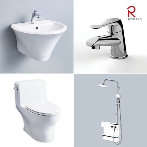로얄앤컴퍼니  로얄X 양변기+세면기+수전+선반샤워기 세트