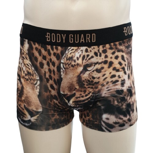 보디가드 잔잔하게 호피무늬 표범 아웃밴드 드로즈BOMDX302