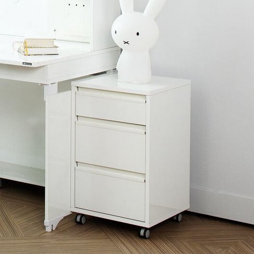 에보니아 스티브 이동식 3단 서랍장 380