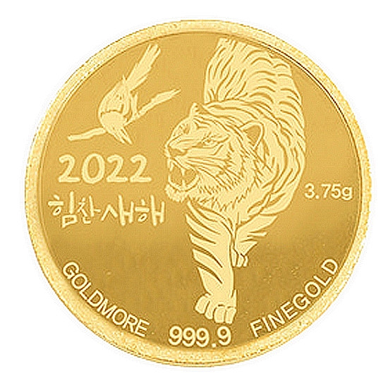 혼골드모아 골드모아 2022 새해 호랑이 골드바 코인 7.5g 24K