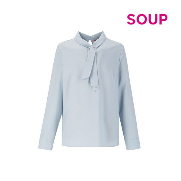 스위트숲 진주 단추 포인트 타이 블라우스 OY3LSQ4