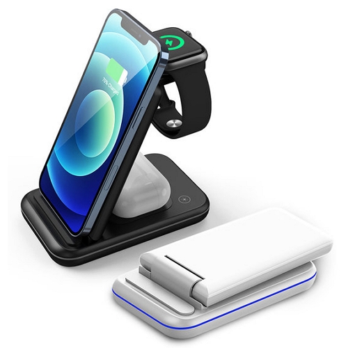 데이비드테크 엔보우 15W 3in1 무선 충전 접이식 거치대 NBOW-NZ8A