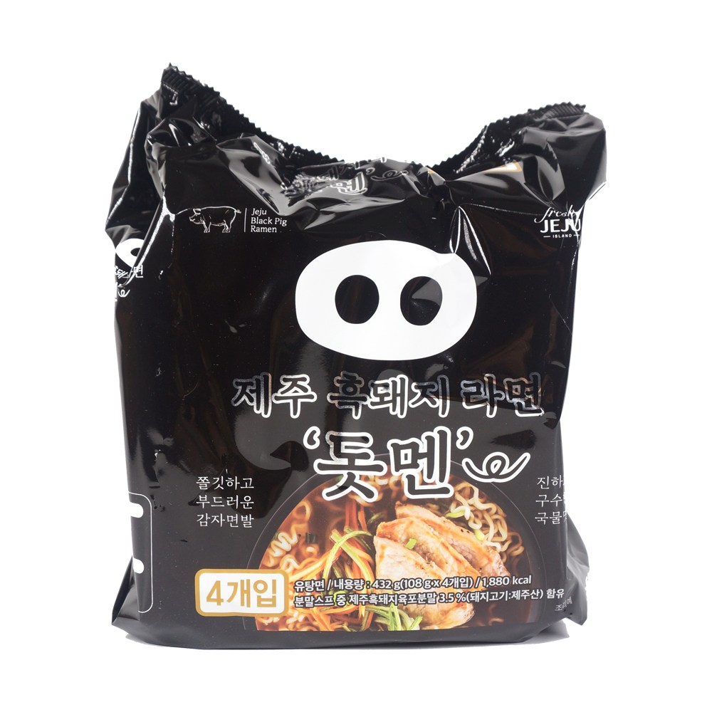 새롬식품 제주 흑돼지 돗멘 봉지라면 110g [8개] - 에누리 가격비교
