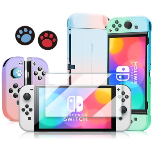 오토스마트 뷰씨 닌텐도 스위치 OLED 마카롱 풀커버 케이스 패키지