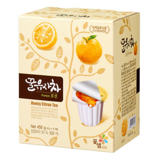 꽃샘 꿀유자차 포션 2개 +꿀자몽차 포션 1개 45개입