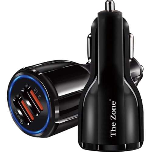 문화연필 더존 차량용 고속충전 USB 2구 시거잭 QCC-10B