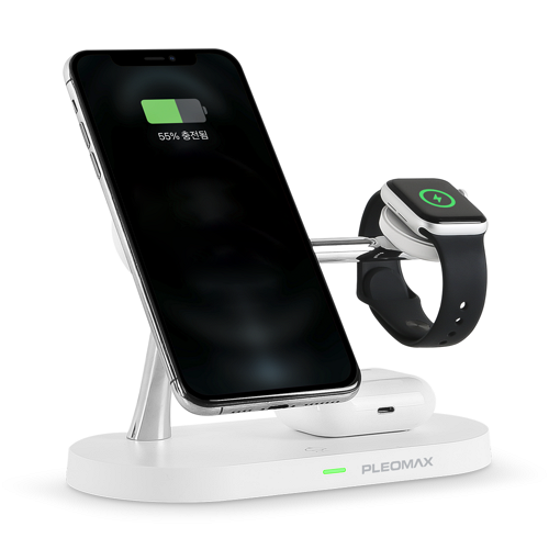 삼성물산 PLEOMAX 5in1 마그네틱 15W 유무선충전기 PMQC-5in1
