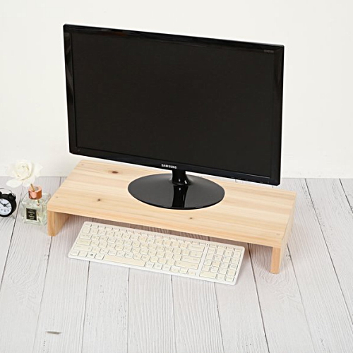 스토니처 기본 원목 듀얼 모니터받침대