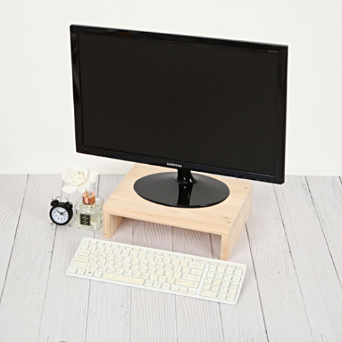 스토니처 미니 원목 듀얼 모니터받침대