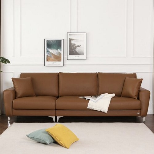 에보니아 벨로체 이태리 천연통가죽 소파 4인용