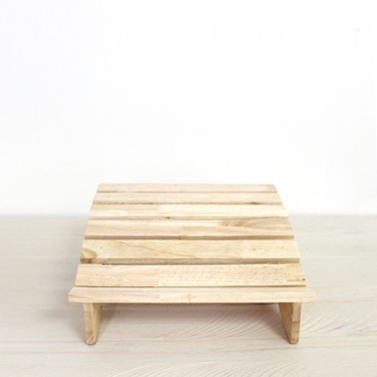 에코상사 고무나무 원목 발받침대