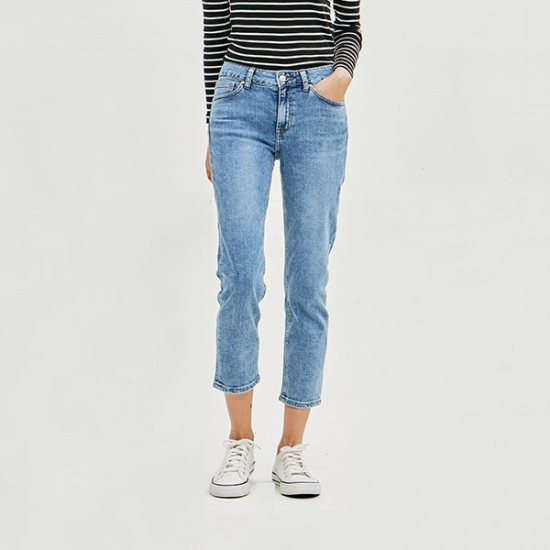 잠뱅이 NC12 여성크롭기장이멀티워싱일자핏 AM1DIG161