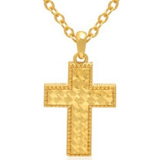 혼골드모아 골드모아 순금 십자가 목걸이 7.5g 24K 샤인 컷팅