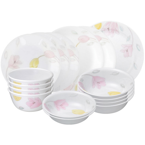 코렐 목련 4인 원형 홈세트 16P