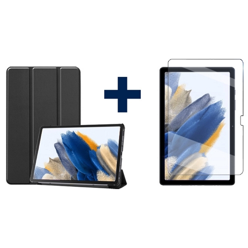 아이OK  갤럭시탭A8 10.5 북커버 케이스+강화유리 보호필름