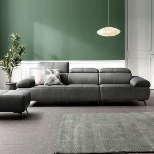 자코모 오딘 기능성 슈렁큰 천연가죽 소파 3.5인용